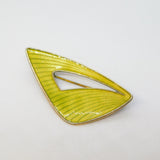 Norwegian Sterling Silver Yellow Enamel Spray Brooch Antique c1940 Ivar T. Holth