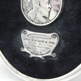 King Edward VII Sterling Silver Framed & Mounted Mourning Plaque Antique