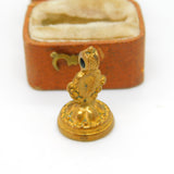 Victorian Gilt Metal & Carved Glass 'Emily' Intaglio Fob Seal Antique c1880