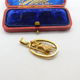 9ct Yellow Gold St Christopher Travel Pendant 1977 Sheffield Vintage