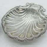 Victorian Pair of Sterling Silver Octopus & Shell Butter Dishes Antique London
