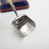 Georgian Sterling Silver & Mother of Pearl Sugar Scoop 1822 Birmingham Antique