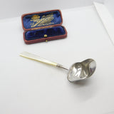 Georgian Sterling Silver & Mother of Pearl Sugar Scoop 1822 Birmingham Antique