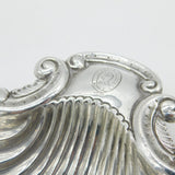 Victorian Pair of Sterling Silver Octopus & Shell Butter Dishes Antique London