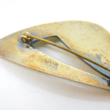 Norwegian Sterling Silver Yellow Enamel Spray Brooch Antique c1940 Ivar T. Holth