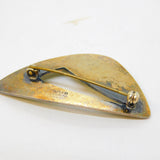 Norwegian Sterling Silver Yellow Enamel Spray Brooch Antique c1940 Ivar T. Holth