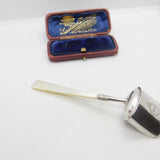 Georgian Sterling Silver & Mother of Pearl Sugar Scoop 1822 Birmingham Antique