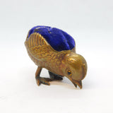 Victorian Gilt Metal Pecking Chick Novelty Pin Cushion Antique c1860