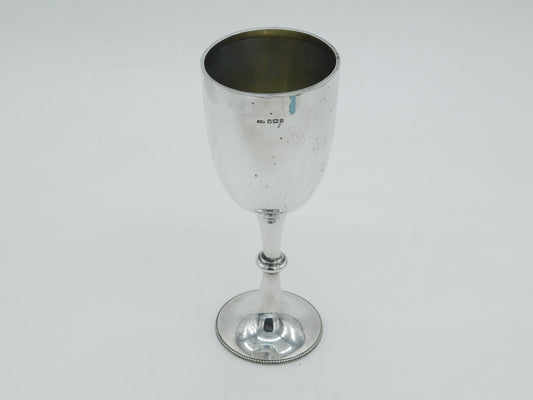 Victorian Sterling Silver Wine Goblet or Chalice Antique 1899 Sheffield