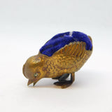 Victorian Gilt Metal Pecking Chick Novelty Pin Cushion Antique c1860