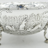 Victorian Sterling Silver Rabbit & Pheasant Pattern Bowl Antique 1894 London