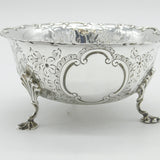 Victorian Sterling Silver Rabbit & Pheasant Pattern Bowl Antique 1894 London