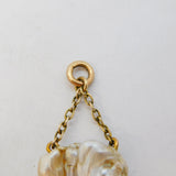 20th Century Gold & Silver Set, Boulder Opal, Blister Pearl Pendant Antique Deco c1920