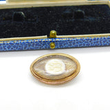 Early Georgian 9ct Rose Gold, Hair Weave & Pique Shell Mourning Brooch c1780