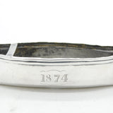 Victorian Sterling Silver Novelty Presentation Canoe Boat Salt Antique 1898 Birmingham
