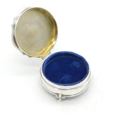 Sterling Silver Engine Turned Pedestal Jewellery Box Antique 1929 Birmingham