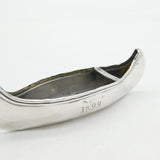 Victorian Sterling Silver Novelty Presentation Canoe Boat Salt Antique 1898 Birmingham