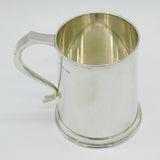 Sterling Silver Georgian Style Pint Tankard Mug Vintage 1959 Sheffield
