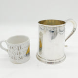 Sterling Silver Georgian Style Pint Tankard Mug Vintage 1959 Sheffield