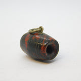 Victorian Cornish Serpentine Stanhope Souvenir Barrel Charm Pendant Antique c1890