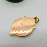 9ct Gold & Enamel Lawn Boules Sporting Fob Medal Antique 1927 Birmingham