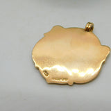 9ct Yellow Gold & Enamel Golf Sporting Fob Medal Antique 1923 Birmingham