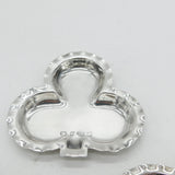 Victorian Set of Sterling Silver Playing Card Suits Pin Dishes Antique 1897 Birmingham