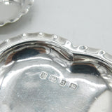 Victorian Set of Sterling Silver Playing Card Suits Pin Dishes Antique 1897 Birmingham