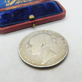 Queen Victoria Young Head Crown Coin 1845 Fair Condition Antique .925 Silver