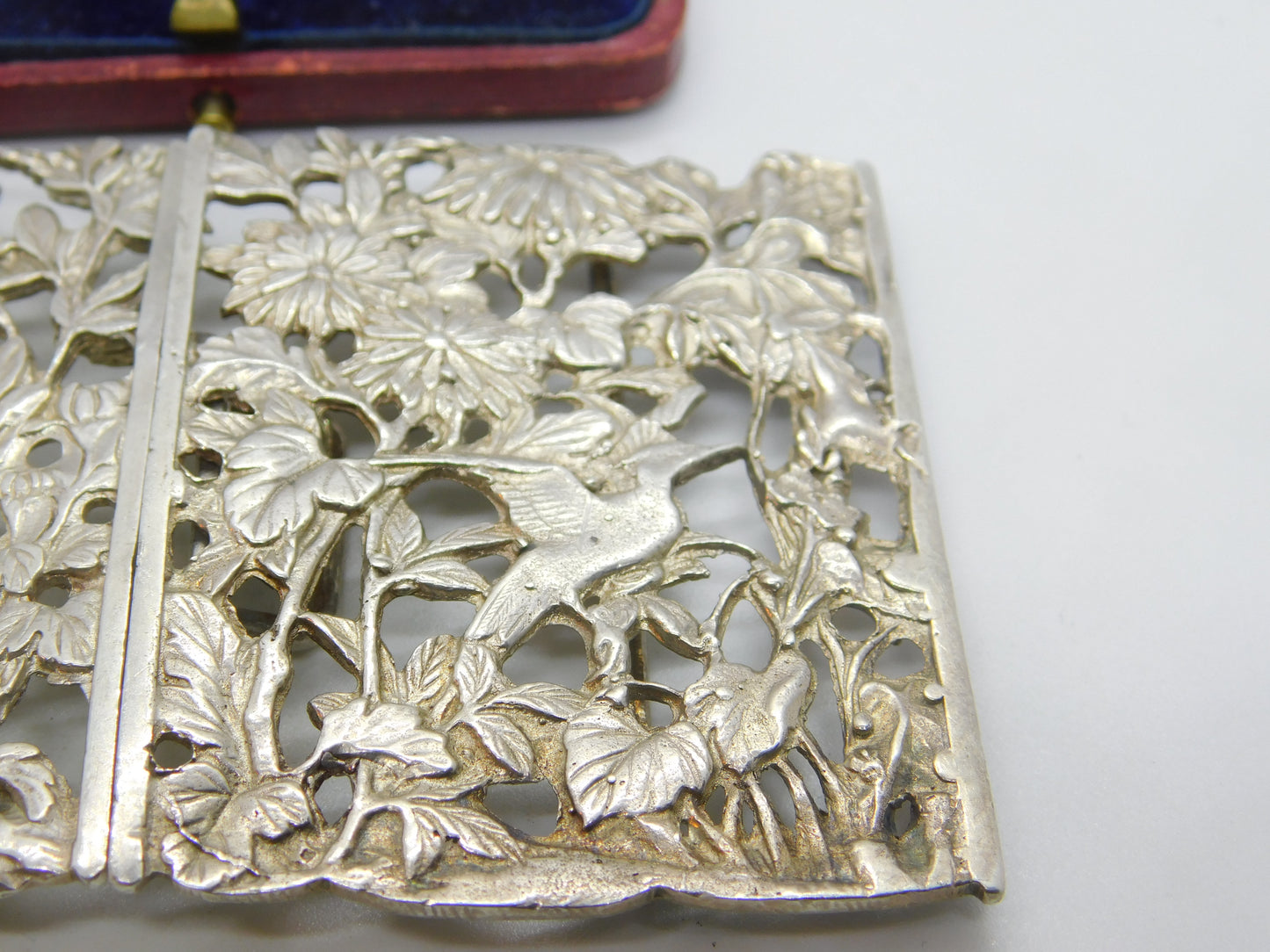 Sterling Silver Victorian Aesthetic Style Stork Nurses Buckle 1973 London