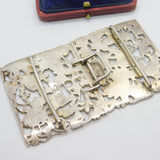 Sterling Silver Victorian Aesthetic Style Stork Nurses Buckle 1973 London