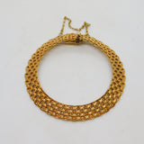 9ct Yellow Gold Woven Knotted Rope Chain Bracelet Vintage c1980