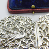 Sterling Silver Victorian Style Stork Nurses Buckle 1970 London Vintage