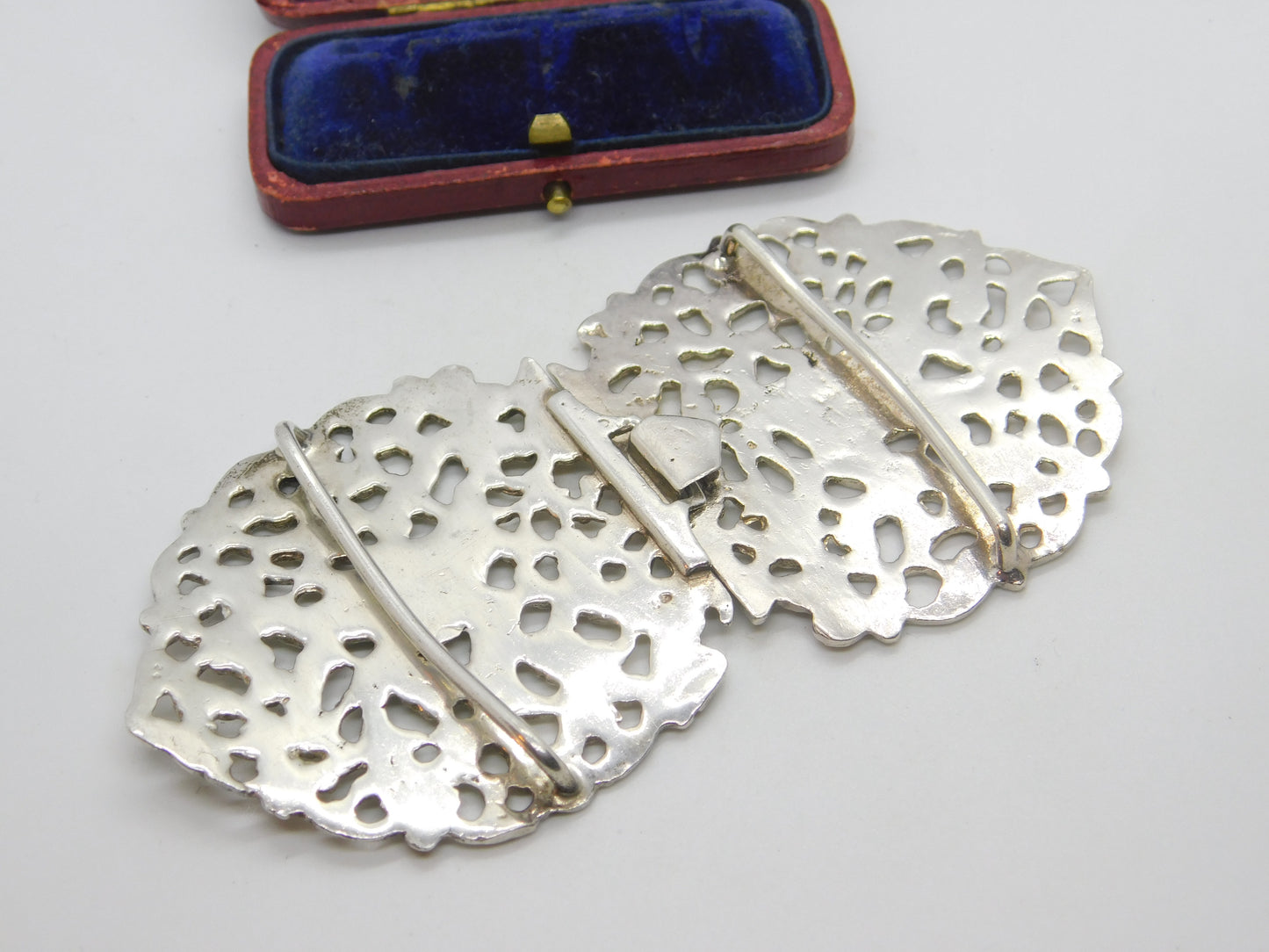 Sterling Silver Victorian Style Stork Nurses Buckle 1970 London Vintage