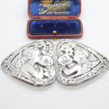 Sterling Silver Nouveau Fairy with Flower Nurses Buckle 1998 London Vintage