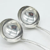 George III Sterling Silver Pair of Ladles 'M' Initials Antique 1794 London