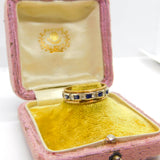 9ct Yellow & White Gold Eternity Ring Set with Sapphire & Diamond Paste 1965