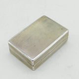 Sterling Silver Engine Turned Rainbow Moonstone Set Snuff Box Antique Art Deco