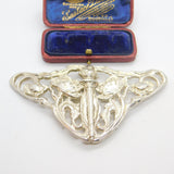 Sterling Silver Spring Lily Nurses Floral Buckle 1986 Sheffield Vintage