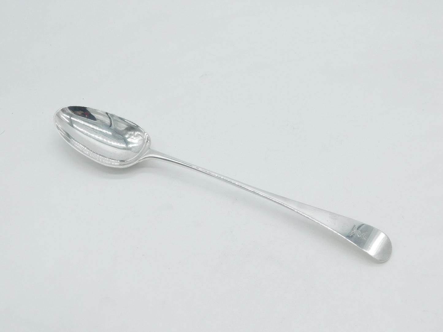 George III Sterling Silver Griffin Crest Basting Spoon Antique 1765 London