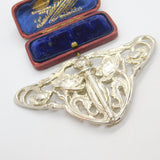 Sterling Silver Spring Lily Nurses Floral Buckle 1986 Sheffield Vintage