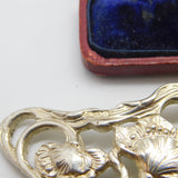 Sterling Silver Spring Lily Nurses Floral Buckle 1986 Sheffield Vintage