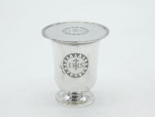 William IV Sterling Silver Travelling Communion IHS Engraved Set Antique 1832 London