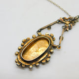 George III Sterling Silver Gilt, Turquoise & Pearl Mourning Necklace Antique c1790