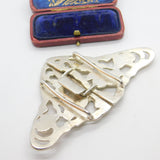 Sterling Silver Spring Lily Nurses Floral Buckle 1986 Sheffield Vintage
