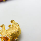 Large 9ct Yellow Gold Good Luck Elephant Charm or Pendant 1972 London Vintage