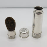 Edwardian Sterling Silver Traveling Shaving Brush 1907 Birmingham Antique