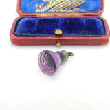 Victorian Sterling Silver Carved Amethyst Stork Bird Fob Seal c1840 Antique