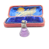 Victorian Sterling Silver Carved Amethyst Stork Bird Fob Seal c1840 Antique