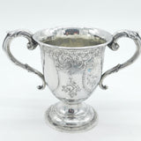 George III Sterling Silver Floral Pattern Trophy or Loving Cup Antique 1812 London